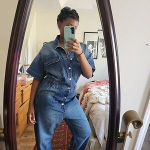 We The Free Blue Denim Women's Overalls